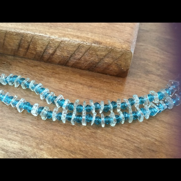 Faceted Blue Topaz And Amethyst Necklace - Picture 2 of 4